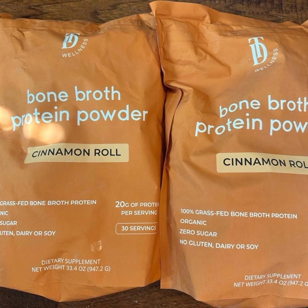 TB Wellness Bone Broth Protein Powder Cinnamon Roll 5/4/27 2 bags